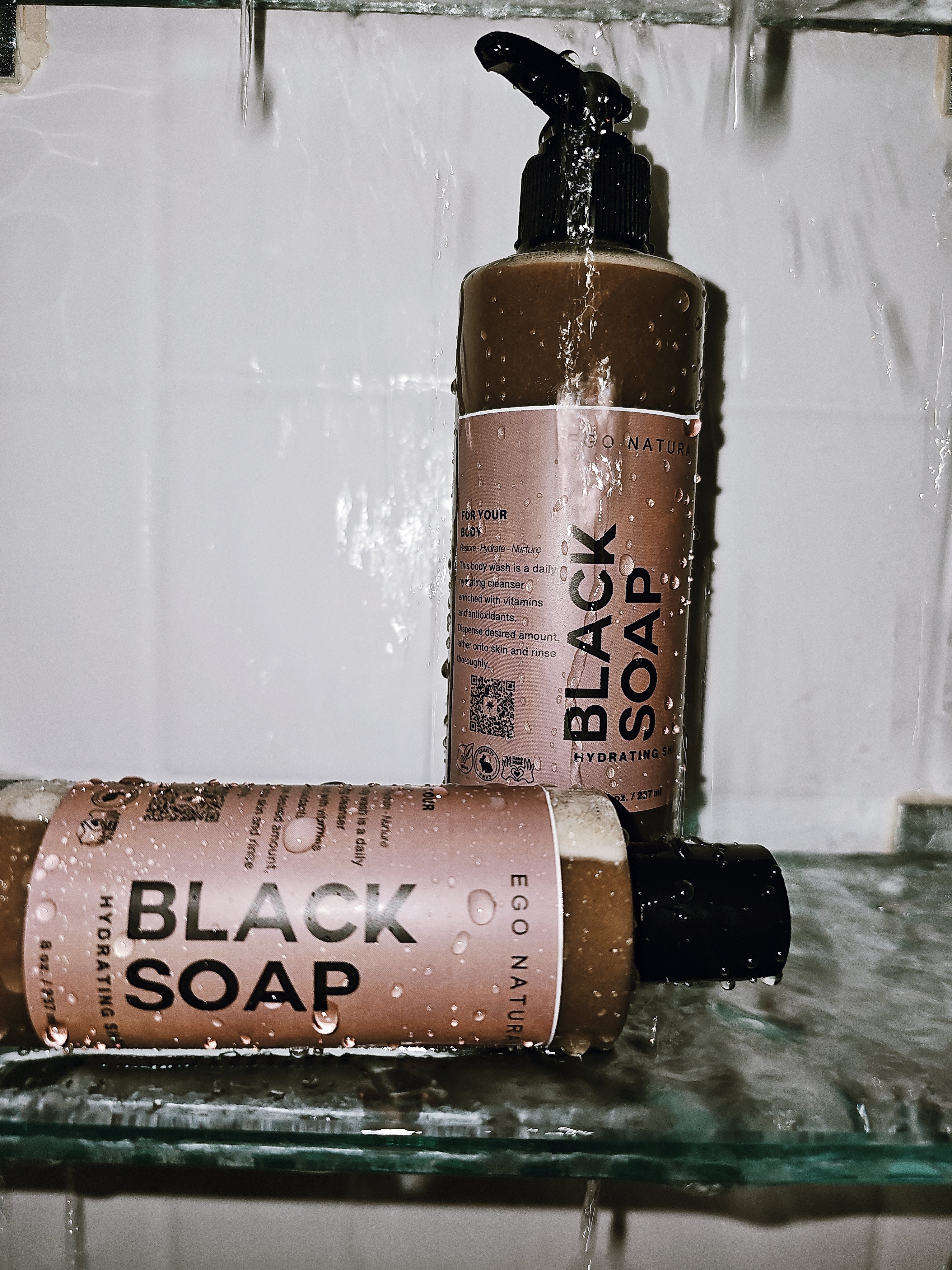 Black Soap Shower Gel - Ego Naturals